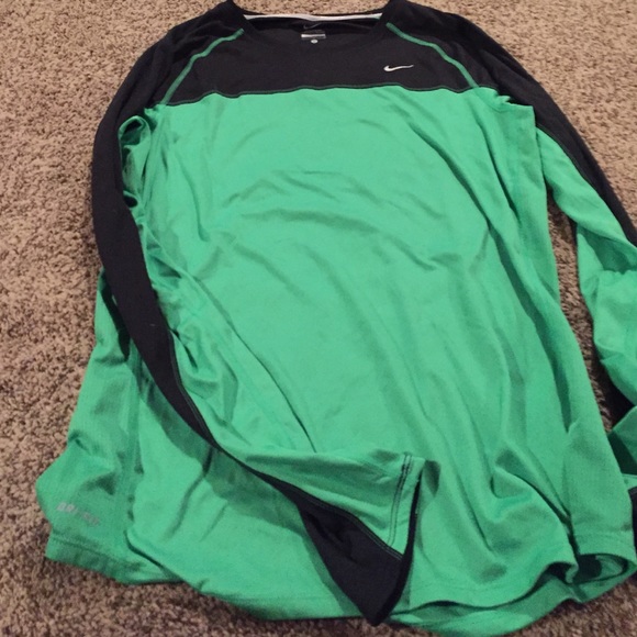 Nike green/black Running long sleeve
