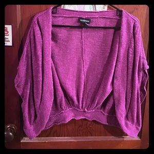 Purple Lane Bryant shrug.
