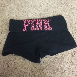 Pink yoga shorts