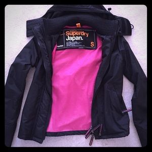 Superdry Arctic Windcheater Jacket (black/Pink)