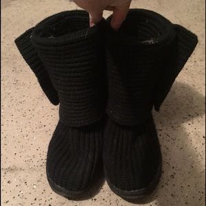 Black Knit Uggs