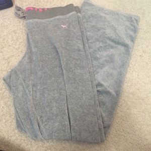 soft formfitting velour sweatpants