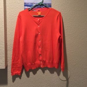 Joe Fresh orange cardigan