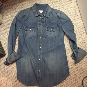 J. Crew denim button up