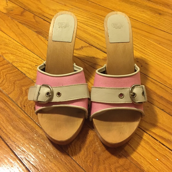 Coach wooden sandals