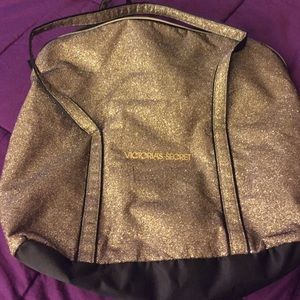 Large gold glitter bag