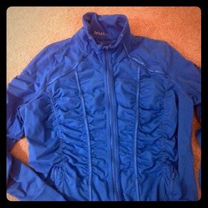 $ reduced Zella women's gathered blue jacket 1X