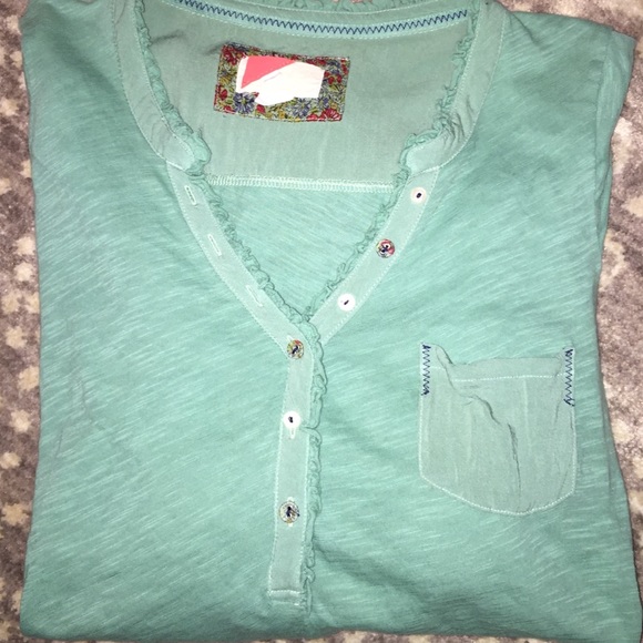 Anthropologie mint green top