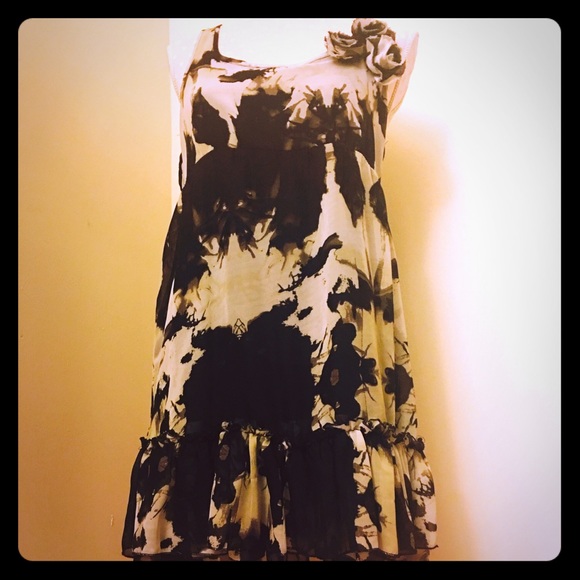 Black and white Baby Doll Dress