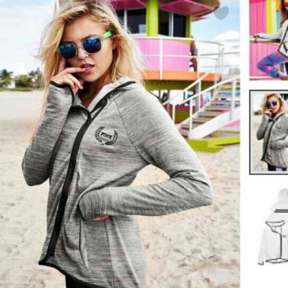 Victoria secret gray high low hoodie