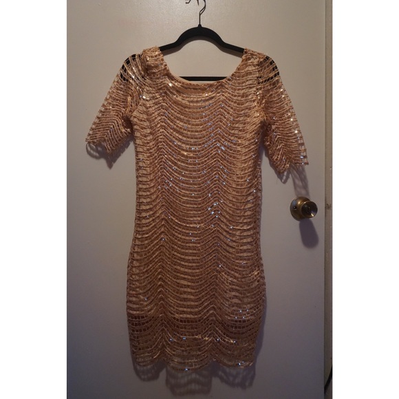 Gold Sequin Dress