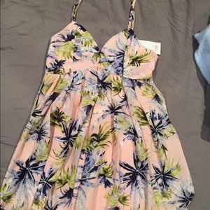 TOBI tropical print pink dress