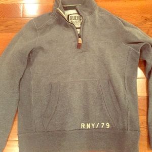 RUEHL pull over sweatshirt - grey - Mens medium