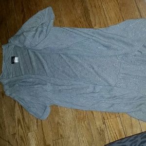 Gray short sleeve cover up