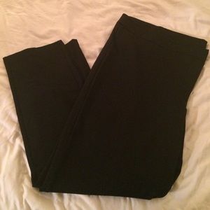 Black straight leg dress pants