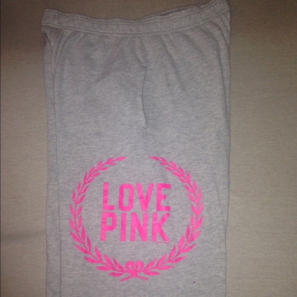 Grey VS PINK fleece sweatpants