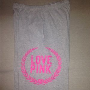 Grey VS PINK fleece sweatpants