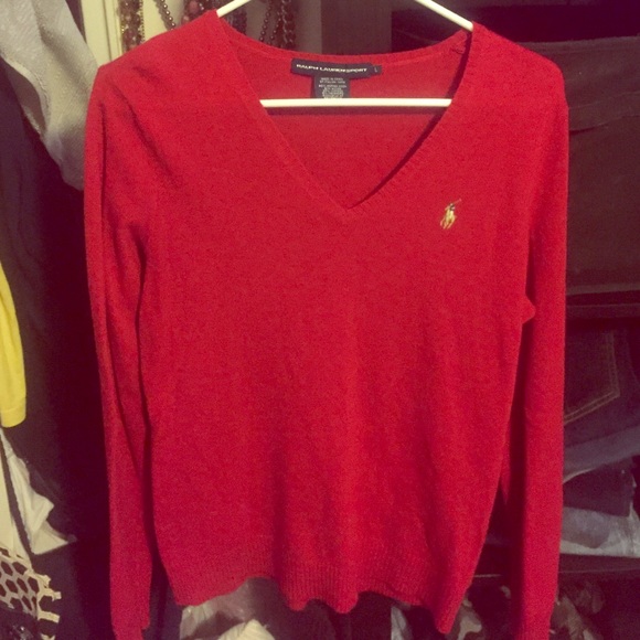 RED POLO SWEATER