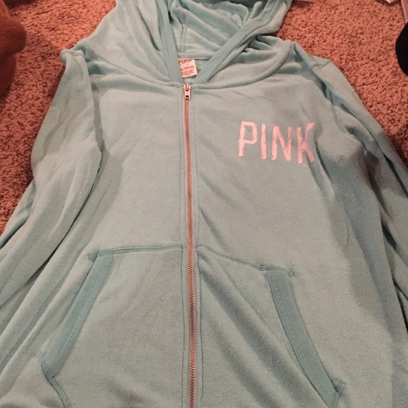 Victoria's Secret PINK teal sweater hoodie