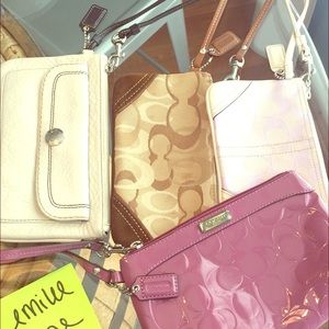 Set of FOUR Coach Wristlets