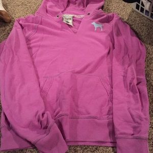 Victoria's Secret PINK purple terry cloth hoodie