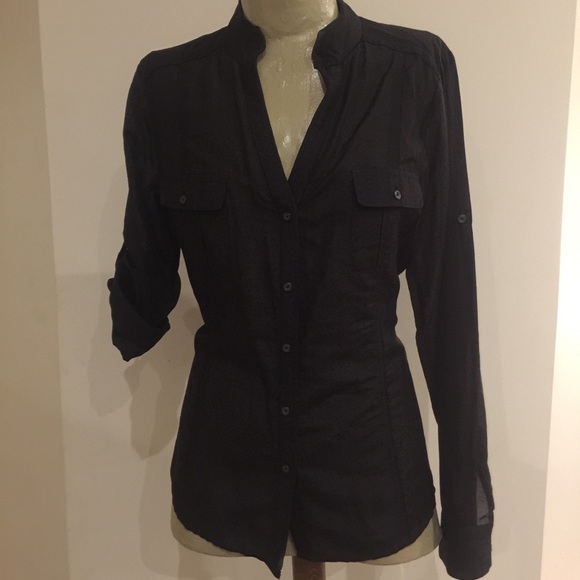 White House /Black Market Blouse,black, Sz 8