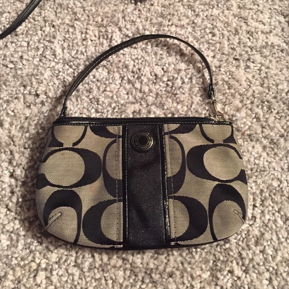 Signature coach mini over the shoulder clutch