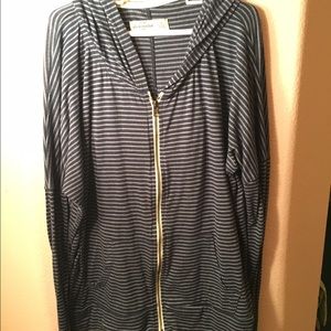 Blue Striped Abercrombie Hoodie