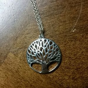 Silver tree of life necklace