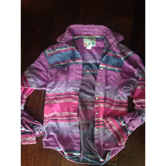 vintage western wrangler button down flannel