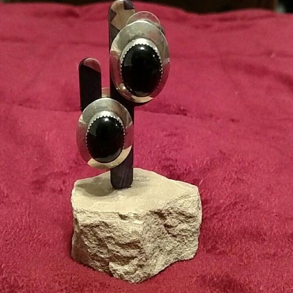 STERLING AND ONYX EARRINGS
