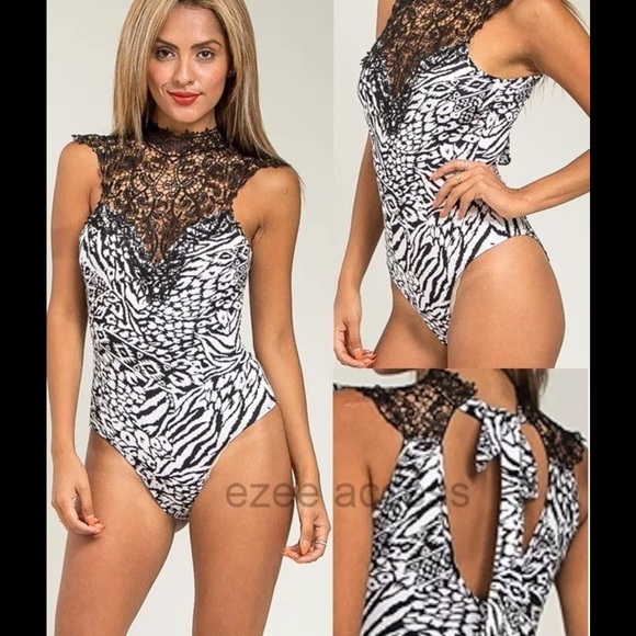 sexy bodysuit animals Chevron print - Picture 2 of 4