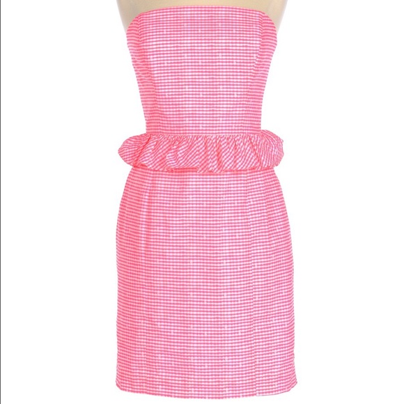 Lilly Pulitzer Lowe Dress Pink Gingham