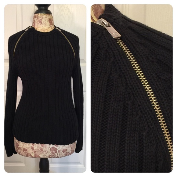 MICHAEL Michael Kors Sweaters - Michael Kors black sweater with zippers