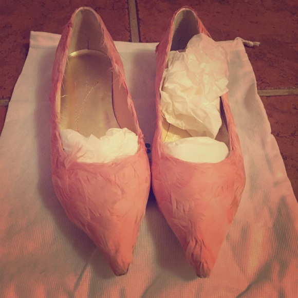 Kate Spade Pink Feather Flats
