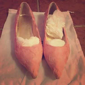 Kate Spade Pink Feather Flats