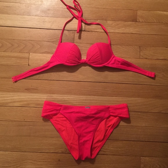 Neon Pink/Coral Bikini - Picture 1 of 4