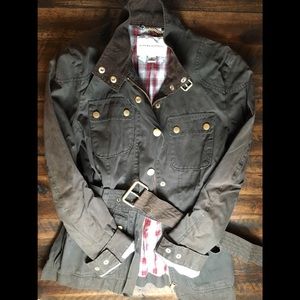 Casual belted button up coat