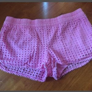 Lilly Pulitzer XL PINK eyelet shorts