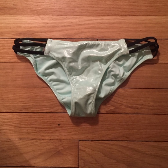 Metallic Seafoam Cheeky Bikini Bottoms