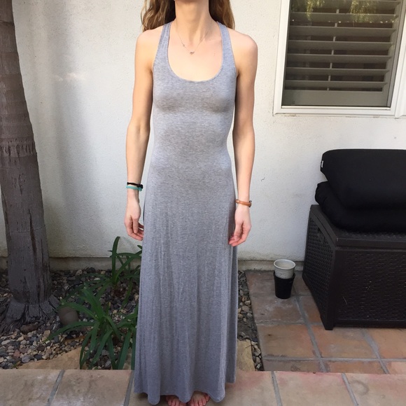 Rehab cozy cotton Maxi strappy backless Dress