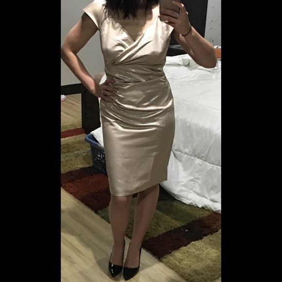 Light gold cocktail dress