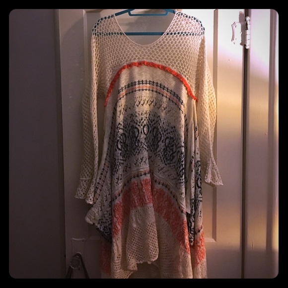Anthropologie crochet sweater dress