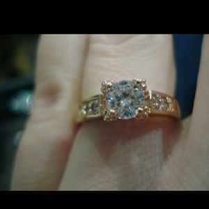 18k Rose Gold Plated Italina Elegant Ring SZ 7,8,9