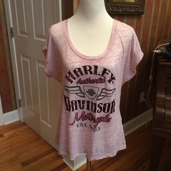 Harley Davidson T Shirt Pink XL cute