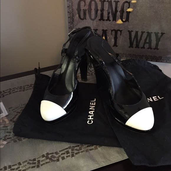 CHANEL sling back pumps