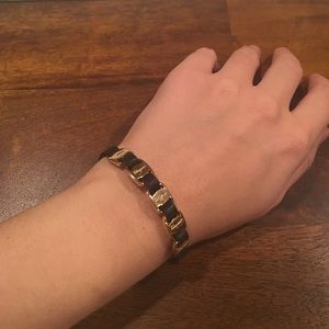 Ferragamo Leather & Gold Bracelet
