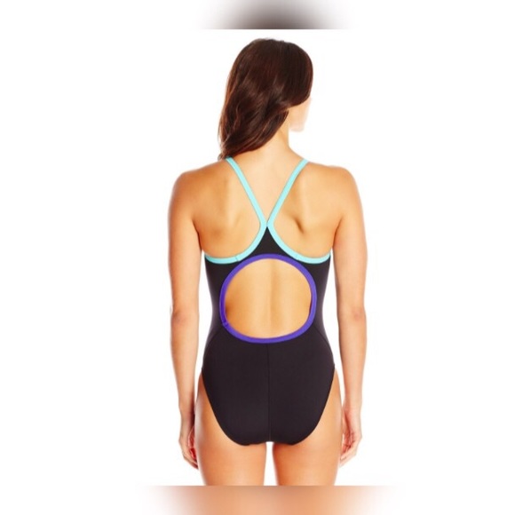 Color Block One Piece Bathing Suit