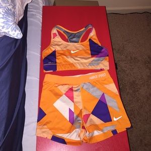 Nike Pro Combat Shorts & Sports Bra