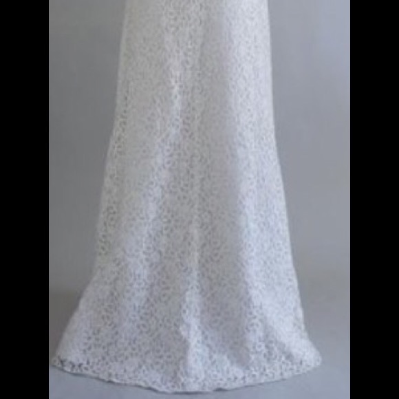 Watters & Watters White Lace Halter Wedding Dress - Picture 3 of 4